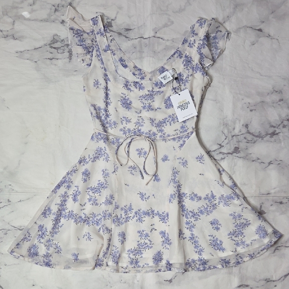 Princess Polly Dresses & Skirts - Princess Polly Dream Away Mini Dress Blue Floral